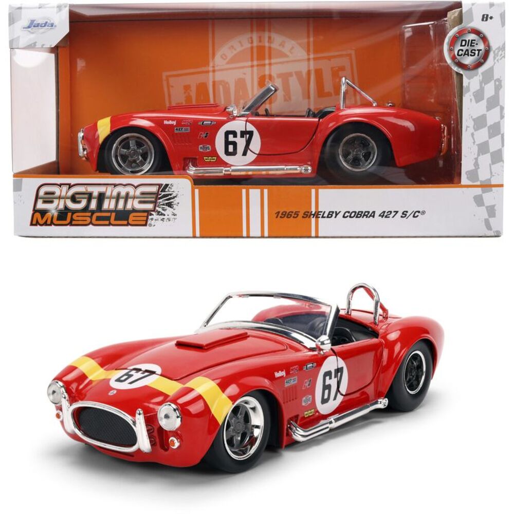 Big Time Muscle - 1:24 1967 Shelby Cobra Red Die-Cast Car COLLECTIBLES